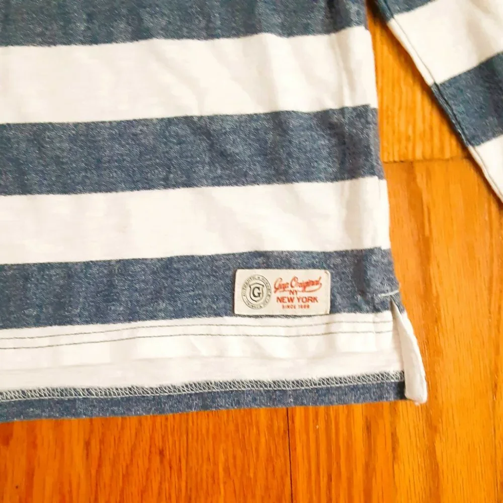 Gap Kids Striped Nautical Hoodie Size 6-7 Blue & White Beach Cover Up